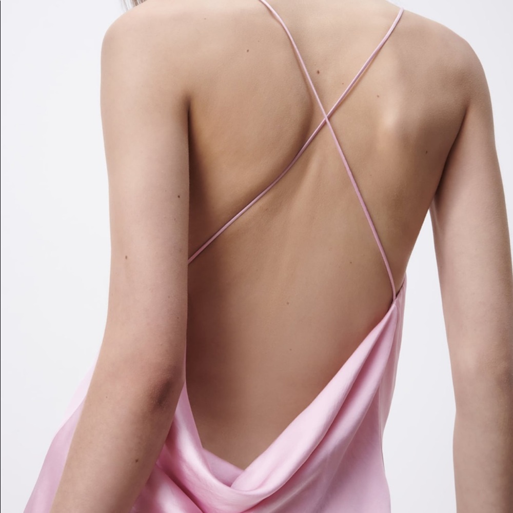 Sold - Zara pink satin dress - Picture 3 of 11